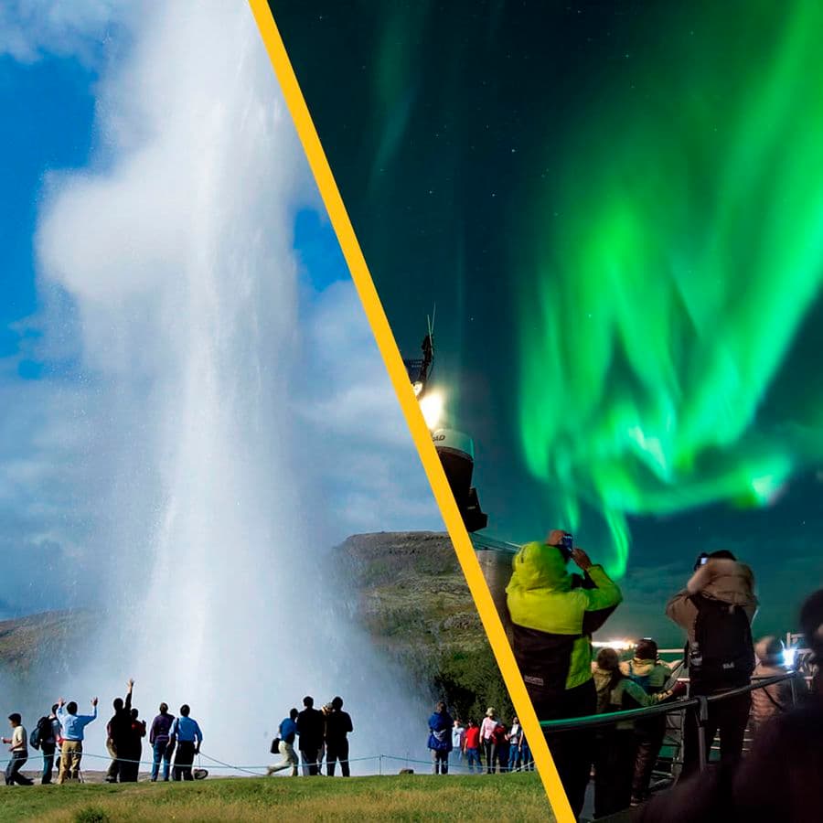 Reykjavík: Golden Circle & Northern Lights by Boat – Full-Day Combo image 1
