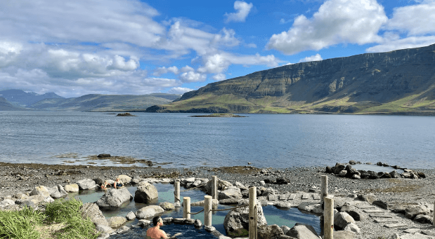 Mosfellsbær: Hvammsvík Hot Springs Admission in Whalefjord, West Iceland image 1